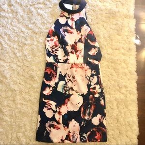 Navy floral dress